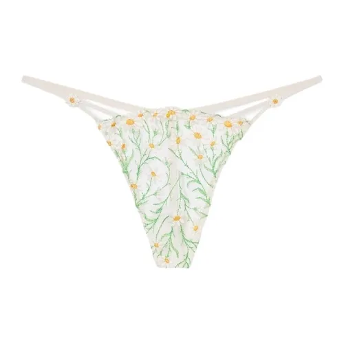 Victoria's Secret DREAM ANGELS Mesh Embroidery Low Waisted / WE Underpants Women's 1 Pack White Embroidery