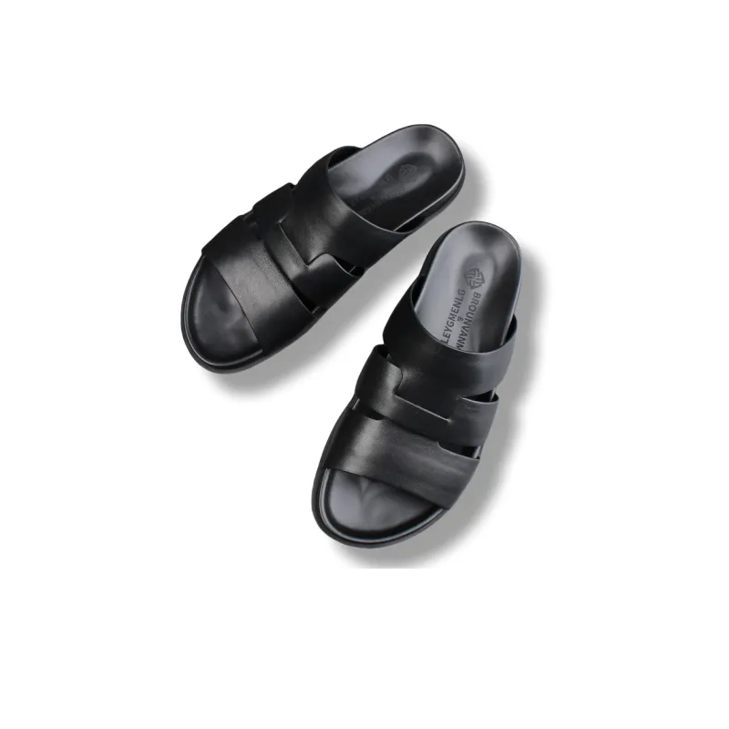 Brounvanm Slide Slippers Men's Black-1