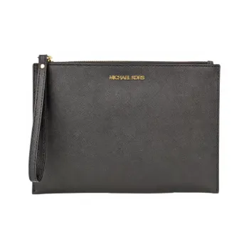 MICHAEL KORS Jet Set Leather Card Holder Coin Purse Clutch Unisex Black