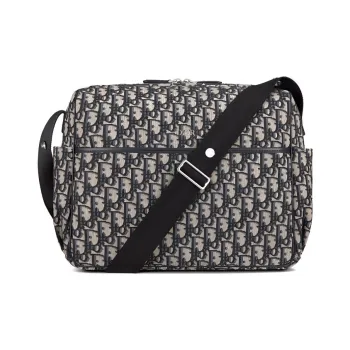 DIOR Canvas Toiletry Bag, Shoulder Bag, Crossbody Bag Unisex Blue