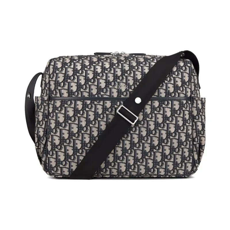 DIOR Canvas Toiletry Bag, Shoulder Bag, Crossbody Bag Unisex Blue-0