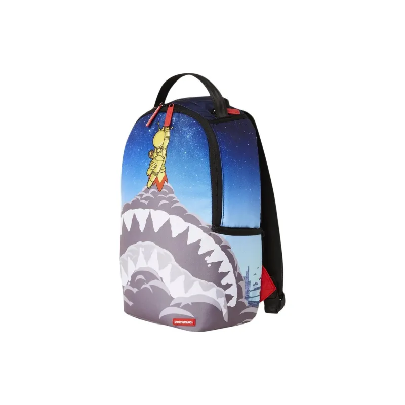 SPRAYGROUND Fabric Backpack Mini Unisex Gray Blue-1