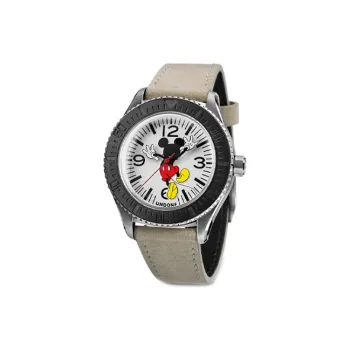 UNDONE Mickey Mouse Automatic Mechanical Movement Leather Watch Bands Watch Men's Watches White Dial