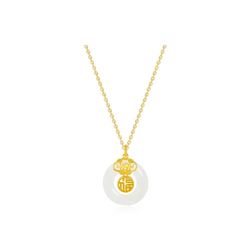 SUCH NICE Colored Glaze Jade Necklaces Women's