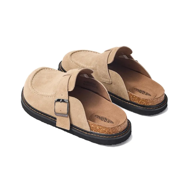 FAIRWHALE Foam Sole Wrap toe Slippers Men's Black-1