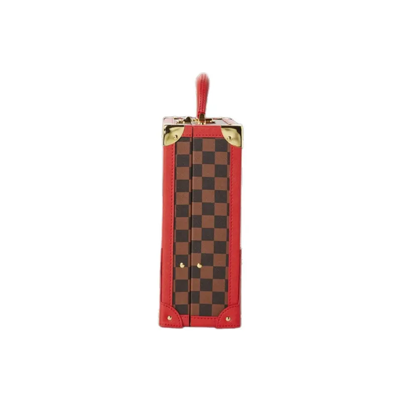 SPRAYGROUND Vegan Leather Briefcases Handbags Unisex Red Brown-2