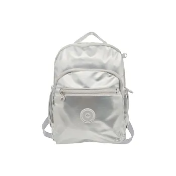 UNITE STAR Nylon Laptop Bag Backpack Medium Size Silver/Black