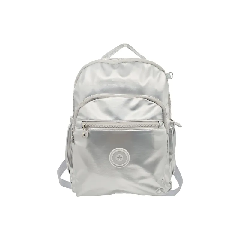 UNITE STAR Nylon Laptop Bag Backpack Medium Size Silver/Black-0