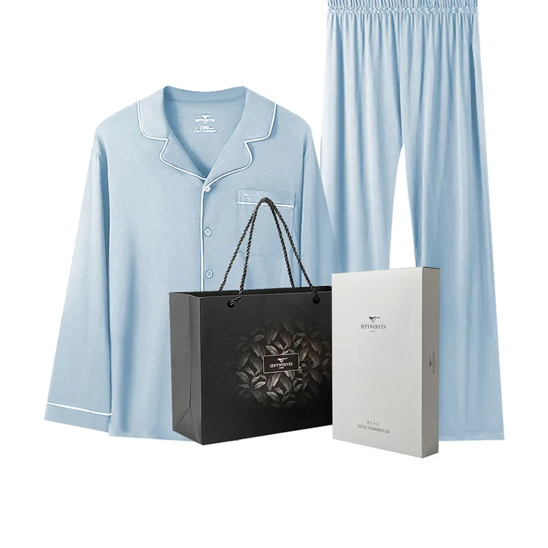SEPTWOLVES Men Pajama Sets-7