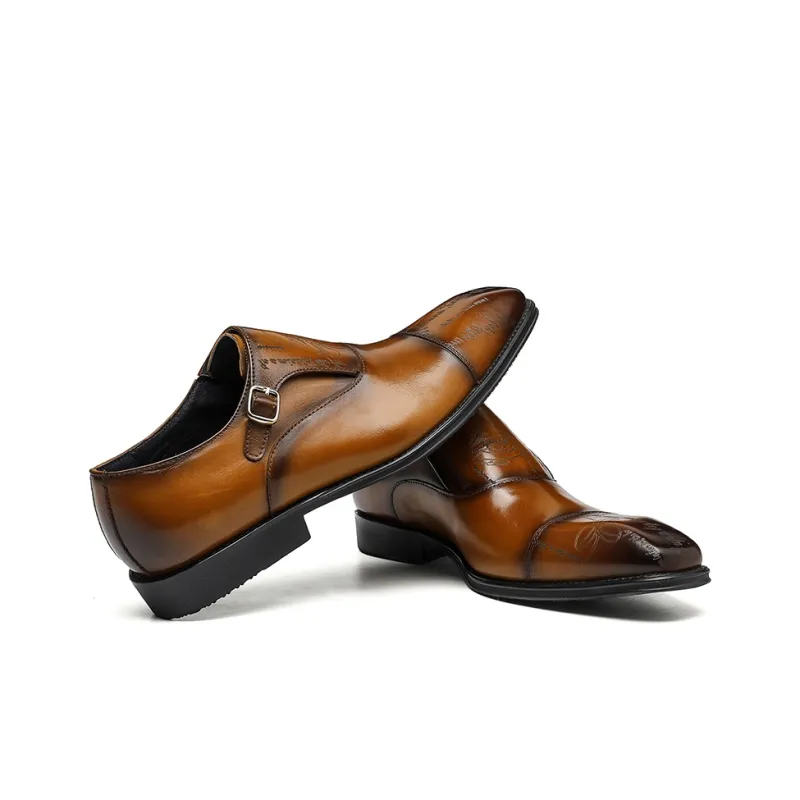 ASTON M.JAZZ Dress Shoes Men Low Top Brown/Black-3