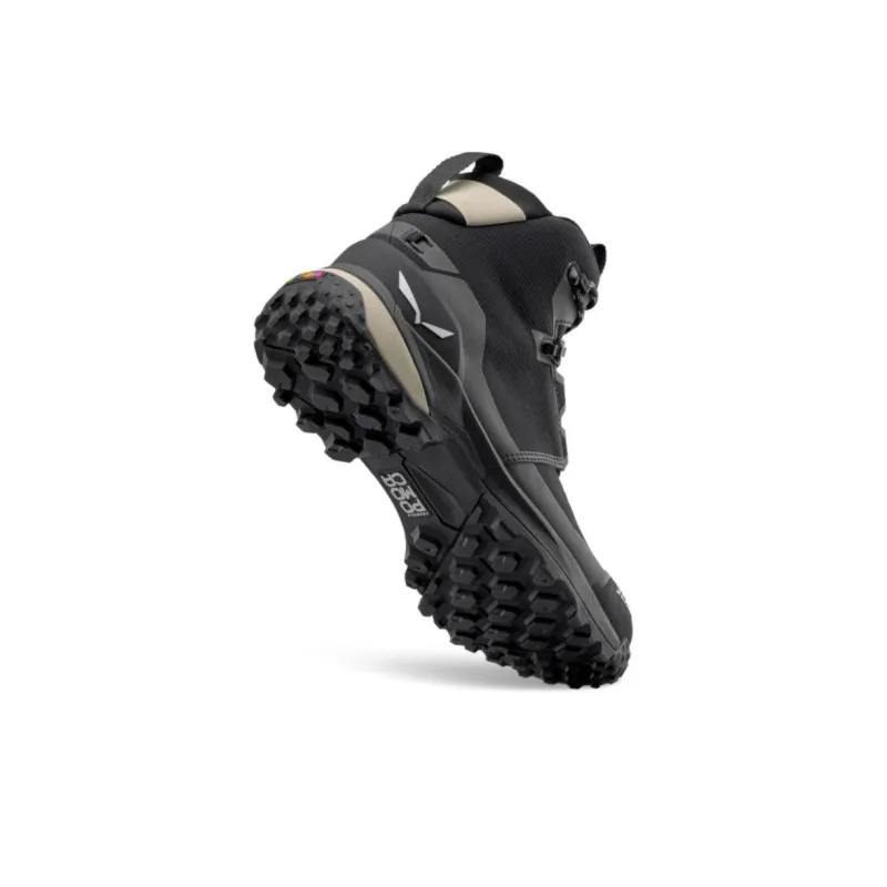SALEWA Puez Mid Powerte Cushioning, Wear Resistant Mid Top Hiking Shoes Women's Black-3