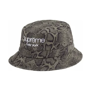 Supreme Cotton Bucket Hats Unisex Brown
