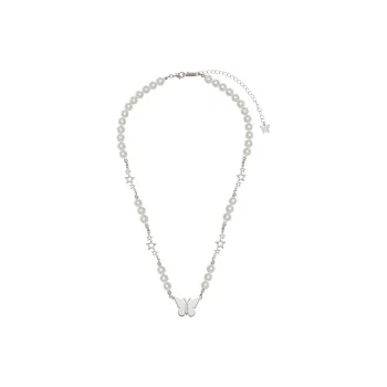 STUGAZI White Gold Plated Copper Shell Pearl Necklaces Unisex