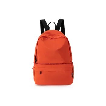 MISZAPATOS Polyester Backpack Regular Unisex Black/Orange/Khaki Green/Lemon/Red/Navy Blue