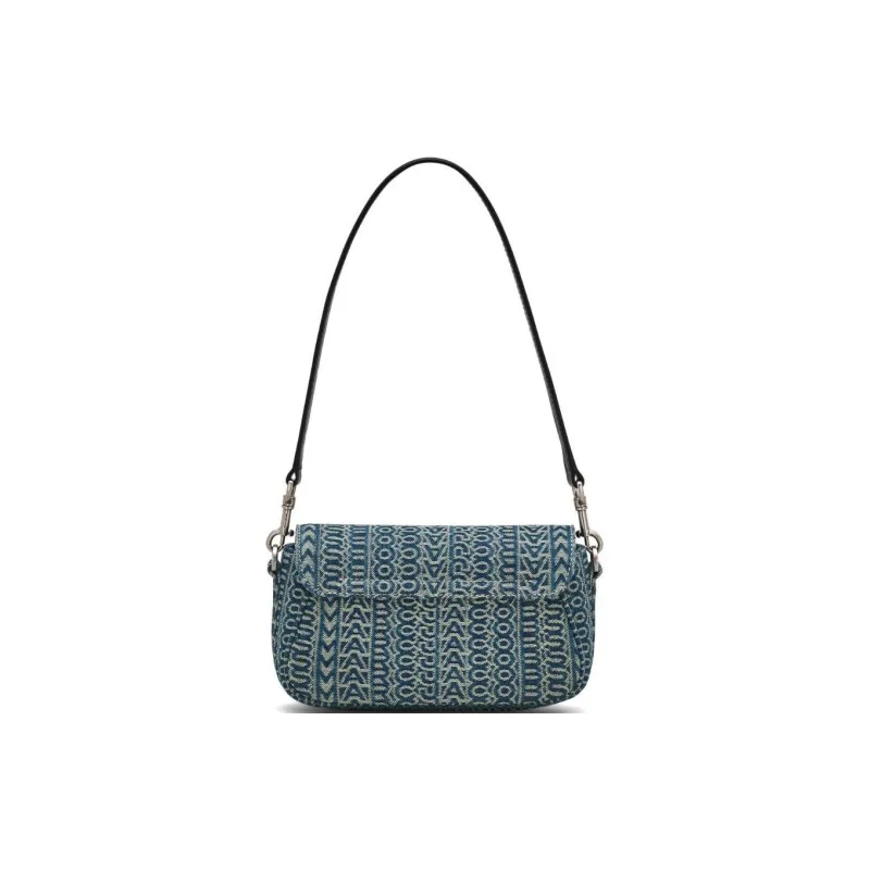 MARC JACOBS The Monogram Sunfaded Denim Clover Shoulder Bag-2