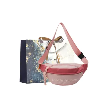 Iman's House Nylon Fabric Shoulder Bag Women's Pink/Ecru/Gray/Black