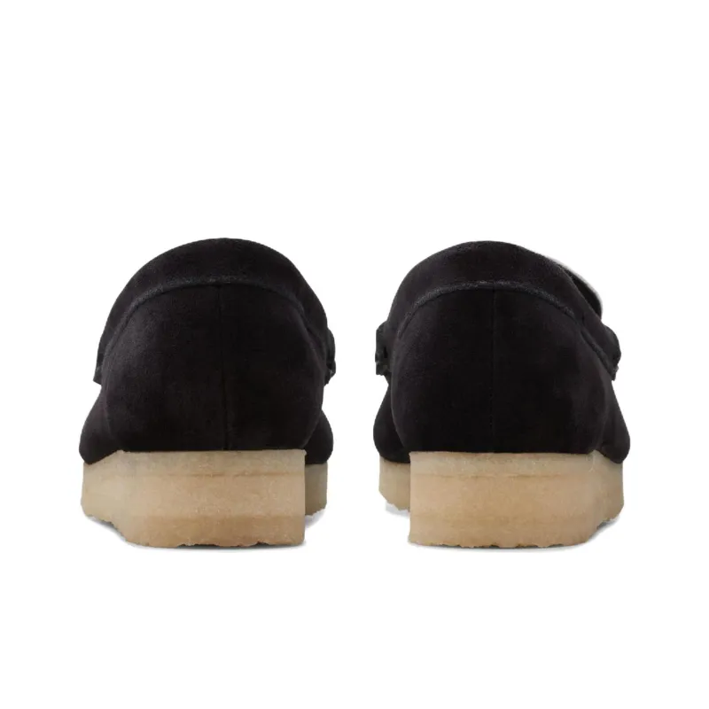 Clarks Wallabee Loafers Women's Black-3