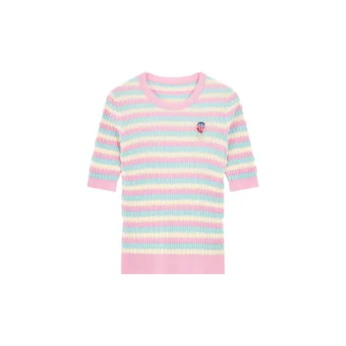 BADINA Knitwear Women's Pink Striped