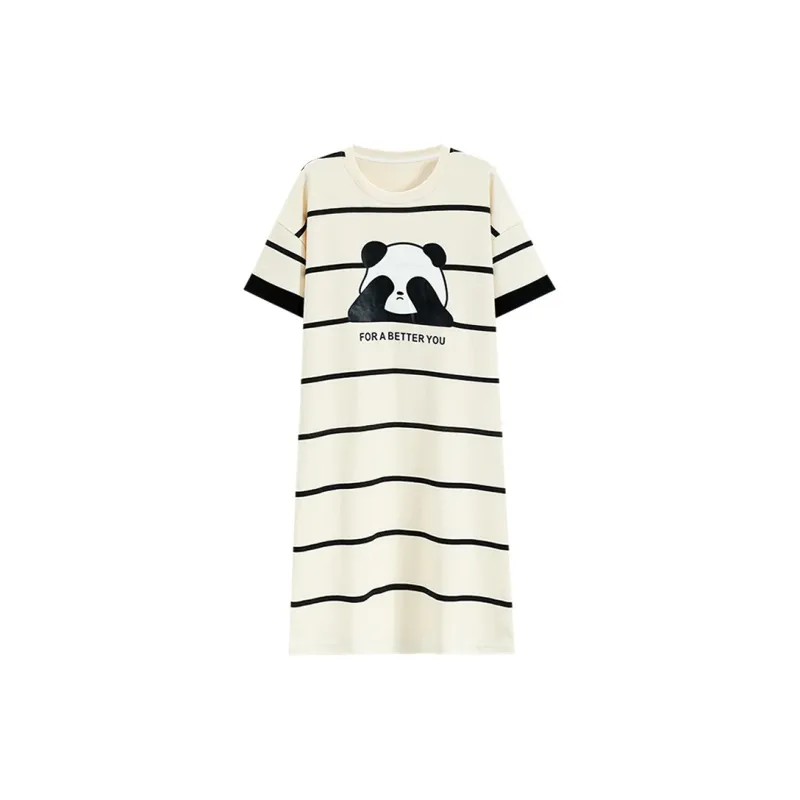 Tianmicat Nightgown Women's Cream Apricot-0