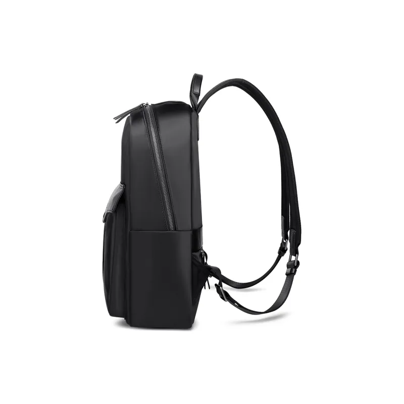 FAIRWHALE Oxford With Cow Leather Backpack Regular Men's Black-2