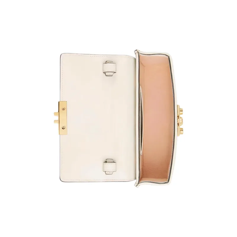 GUCCI Padlock Canvas With Leather Box Bag Shoulder Bag Crossbody Bag Handbag Mini Women's Ebony/White-5