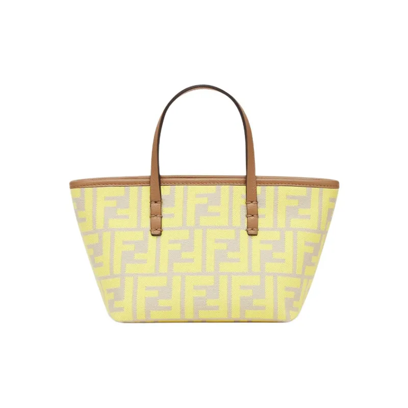 FENDI Jacquard Fabric Handbag, Shoulder Bag, Crossbody Bag Mini Women's Yellow-2