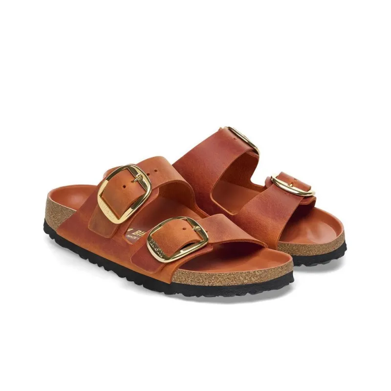Birkenstock Arizona Big Buckle Slide Slippers Women's Brown Regular-3