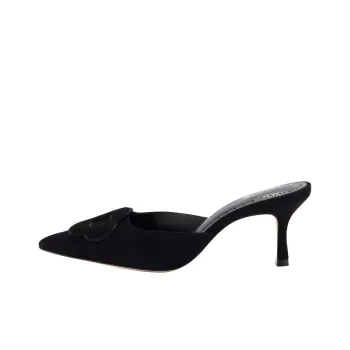 Larroude Wrap-toe Slippers Women's Black