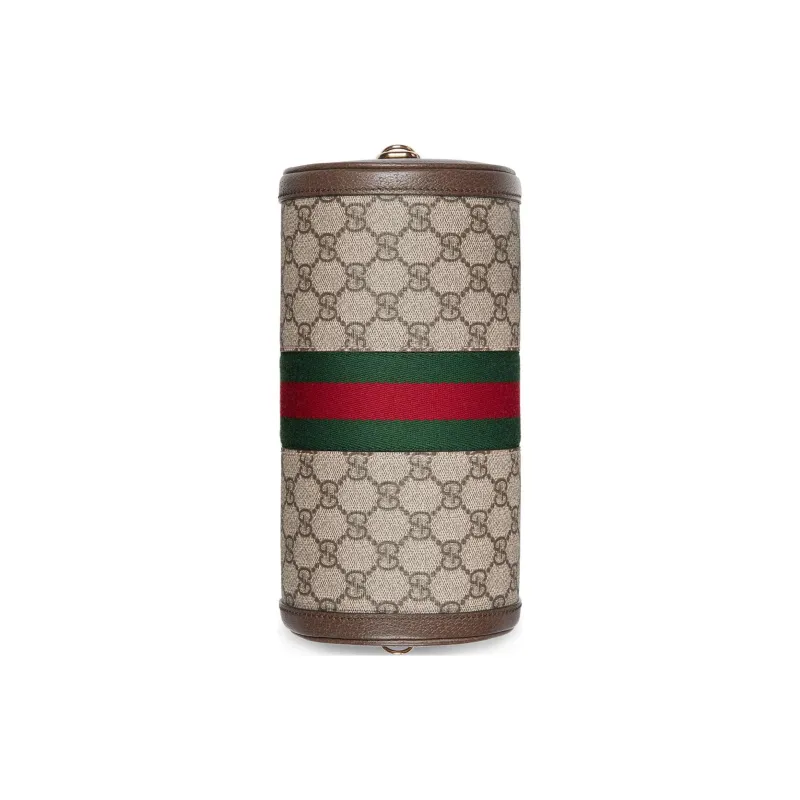 GUCCI Ophidia Canvas With Leather Binding Canvas Bag Crossbody Bag Shoulder Bag Women's Beige & Ebony-6