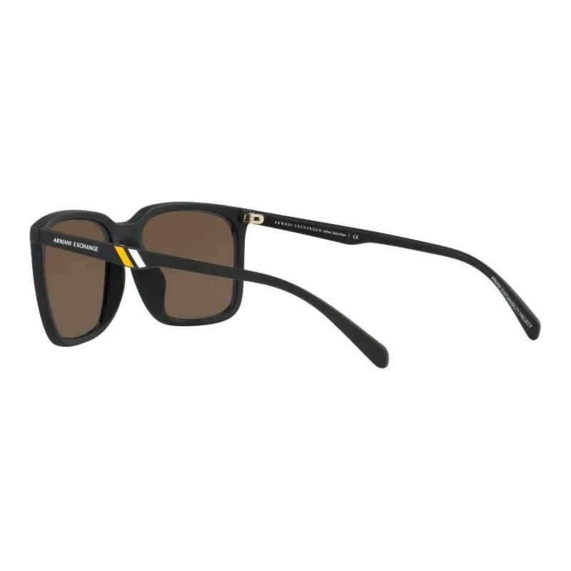 ARMANI EXCHANGEAE Injection Molded Irregular Shape Sunglasses Men's Black-2