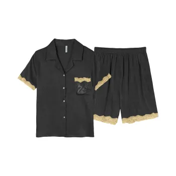 CAIHENGTONG Pajama Set Women's Black