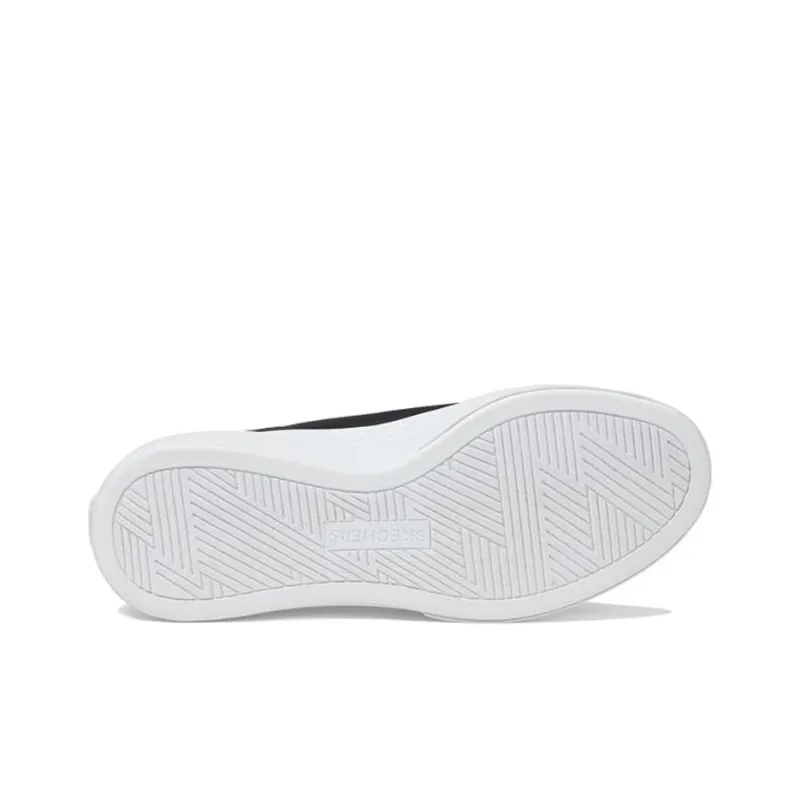 Skechers Court Classics Cushioning Lightweight Breathable Low Top Skateboard Shoes Women's Black White-4