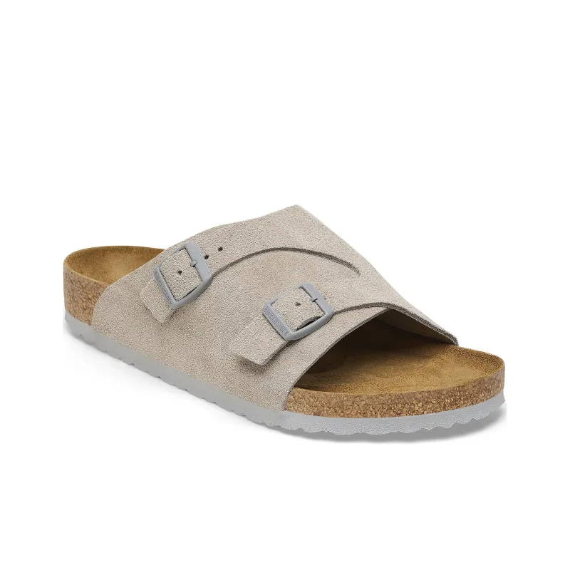 Birkenstock Zrich Suede Leather Sandals 'Stone Coin'-2