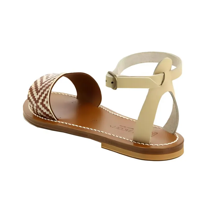 K Jacques St Tropez Strap Sandals Women's Beige-2