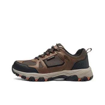 Skechers SKECHERS MENS USA Breathable Support Rebound Low-Top Outdoor Shoes Men's Brown Black