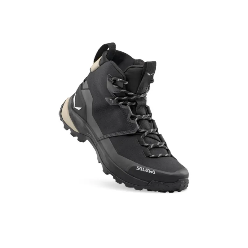 SALEWA Puez Mid Powerte Cushioning, Wear Resistant Mid Top Hiking Shoes Women's Black-2