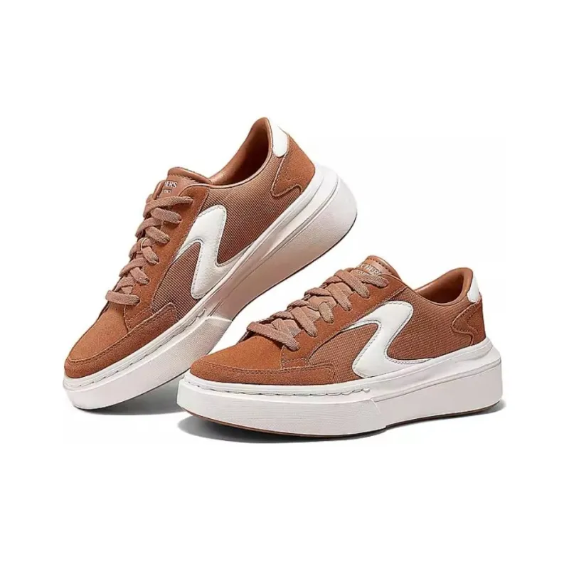 Skechers Court Classics Breathable Support Low Top Skateboard Shoes Women's Umber-2