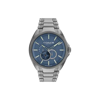 COACH JACKSON Collection Wrist Watch Mechanical Movement Stainless Steel Watchband 44mm Blue Dial Men's Watches