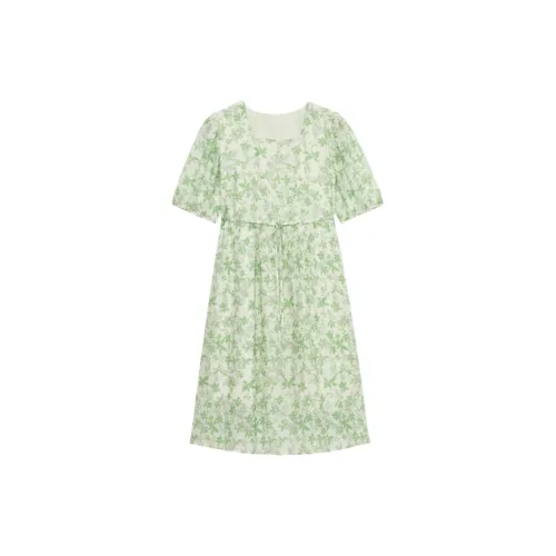 Asuka and new sake Short-Sleeved Dresses Women's Mint Green