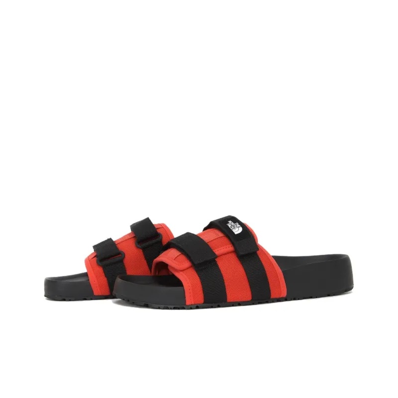 THE NORTH FACE Quick Dry Slide Slippers Unisex Red Korean Style-3