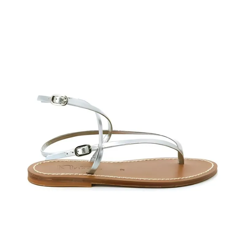 K Jacques St Tropez Strap Sandals Women's Silver-1
