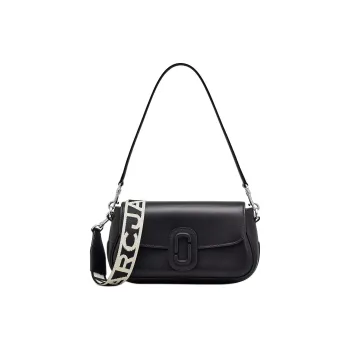 MARC JACOBS Smooth Leather Portable Crossbody Bag Shoulder Bag Unisex Black