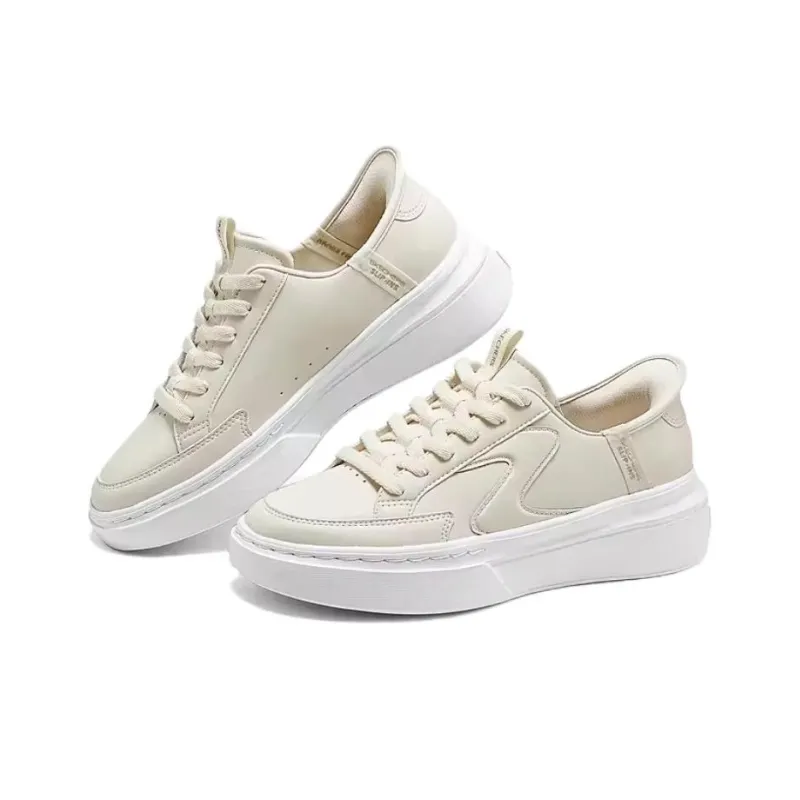 Skechers Court Classics Cushioning Breathable Support Low Top Skateboard Shoes Women's Ecru-2