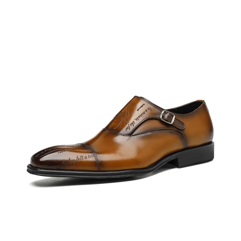 ASTON M.JAZZ Dress Shoes Men Low Top Brown/Black-1