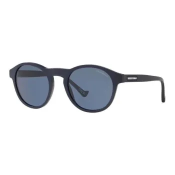 EMPORIO ARMANI Oval Sunglasses Men's Blue