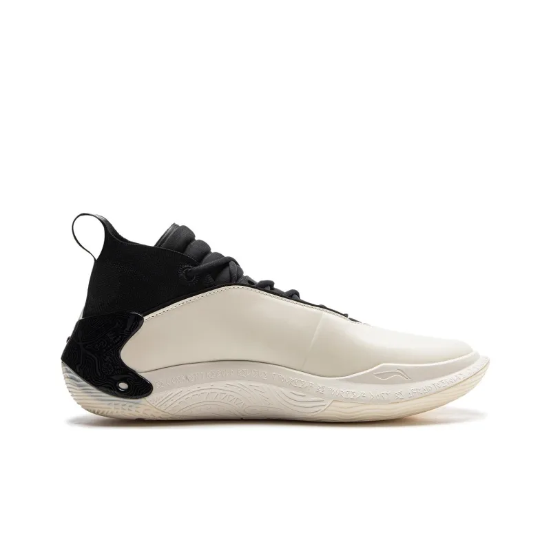 LINING Wow11 Basketball Shoes Men Mid Top White Black-1