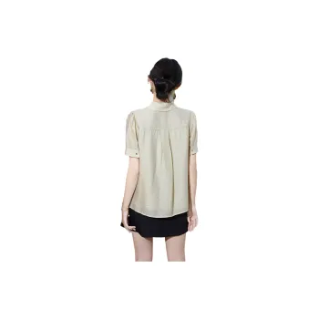SMEN Shirt Women's Milk White Green