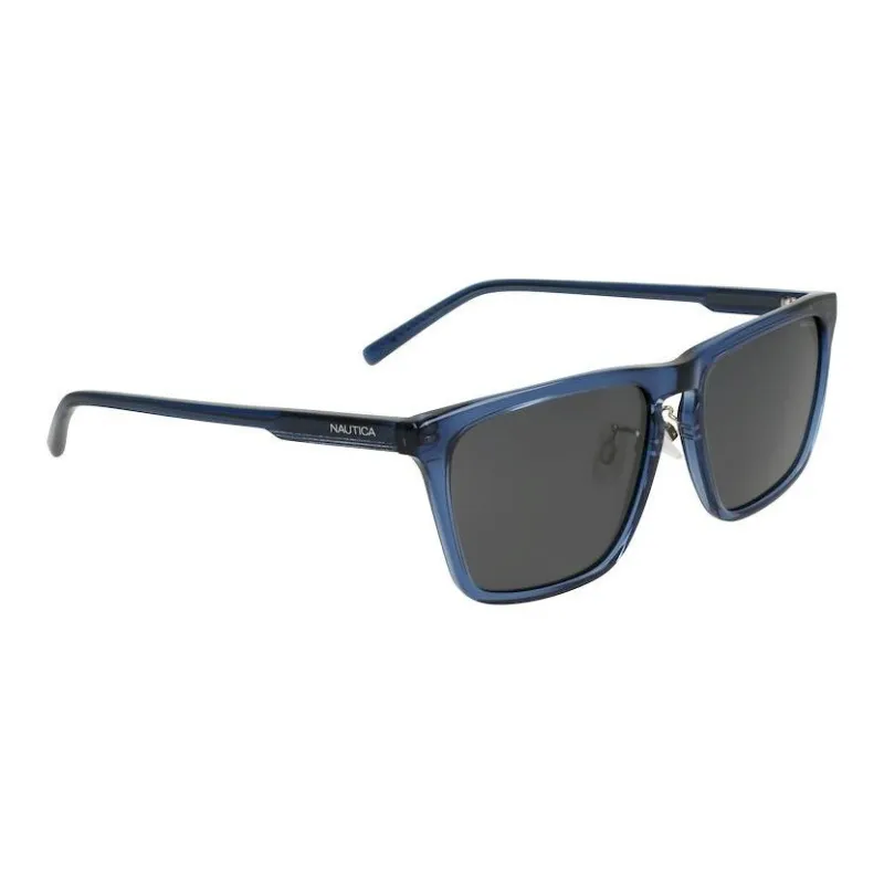 NAUTICA Plate Frame Irregular Shape Sunglasses Unisex Blue-2