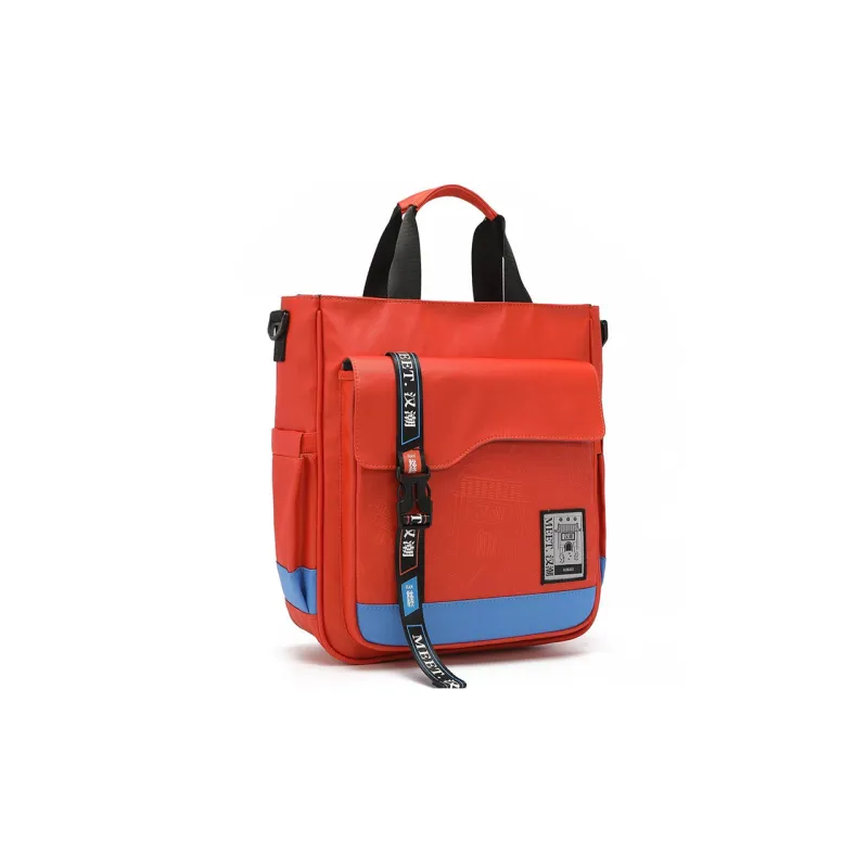KAKAXI Microfiber Leather Backpack Regular Men's Navy Blue/Blush Pink-5