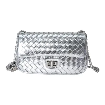 Moran & Karly Cow Leather Shoulder Bag Handbag Crossbody Bag Regular Women's Space Silver